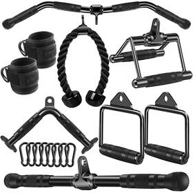 B0c14d6w91 Wnoey 17-pcs Cable Machine Attachment Set Lat Pulldown Tricep Rope Home Gym