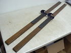 Ws2001 Nordic Track Pair Of Replacement Vintage Wood Skier Skis Dark Oak Finish