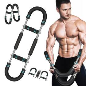 Yopeqok 721912657181 Twister Arm Trainer 40-100lb Adjustable Chest Workout Blue Black