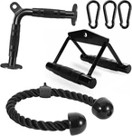 Wnoey Cable Attachment Set Tricep Rope Row Handle Rotating Bar Carabiners Gym. Fixed Price $46.77.