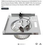 Anutone 0504B000 769RL Vent Fan Motor Plate Assembly 120V. Fixed Price $50.00.