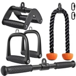 Seleware Triceps Lat Pulldown Handles, Straight Bar, Rope - Home Gym Attachments. Fixed Price $93.92.