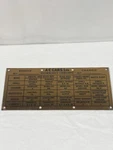 Ace 2.0L(AC) Chassis Plate 1950. Fixed Price $50.00.