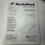 Nordictrack Exp 2000I Treadmill User's Manual. Fixed Price $9.99.
