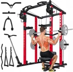 Power Squat Rack Cage, 2000LBS Weight Cable Machine With Lat Pulldown For Sport. Fixed Price $379.99.