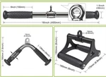 Kipika 3 Pcs Cable Machine Attachments Set Rotating Bar, V-bar For Gym, Row Ha. Fixed Price $39.75.