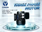 1.1KW 1.5HP 1400RPM Shaft 24MM Electrical Motor Three Phase 415V Lathe Farm Mach. Fixed Price $204.54.