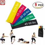 Resistance Bands Loop Set Of 5 Exercise Workout Crossfit Fitness Yoga Booty. Fixed Price $7.99.
