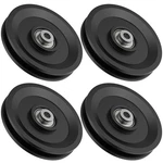Mixizigoz 4.5" Nylon Bearing Pulley Wheel 4-PACK For Cable Machine Gym, 1000LBS. Fixed Price $64.02.
