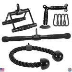 Heavy Duty Steel Cable Attachments For Home Gym, Lat Pulldown & Accessories. Fixed Price $83.99.