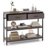 Console Entryway Table Sofa Side W/ Folding Fabric Drawers For Living Room. Fixed Price $54.99.