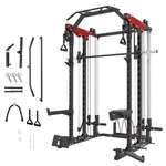 Mikolo Smith Machine, 2000LBS Power Cage Squat Rack With Bar, Two Lat Pull. Fixed Price $1499.00.