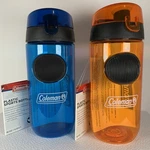 Coleman Sports Water Bottle Set Of 2 Blue Orange 18OZ Grip Snap Cover Brand New. Fixed Price $18.88.