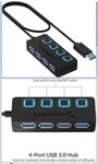 Sabrent HB-UM43 Port Usb 3.0 Hub With Power Switches Black. Fixed Price $15.00.