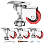 3" Leveling Plate Caster Wheels With Adjustable Anti-vibration Foot .... Fixed Price $55.61.