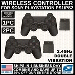 Wireless Controller For Sony Playstation PS2 2.4GHZ Dual Vibration Twin Shock. Fixed Price $29.99.