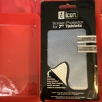 Brand New Icon Anti-scratch Screen Protector For 7" Tablets, 2 Films, Cloth. Fixed Price $6.50.