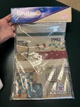 Stonelea Stevens Linen 1992 Americana Calendar Tea Towel W/ Dowel New Sealed. Fixed Price $12.00.