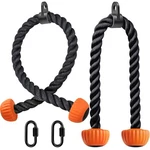 Seleware Triceps Rope Non-slip Rubber Ends Gym Cable Attachment 28 36 Inch Orang. Fixed Price $55.73.