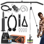 Sertt Cable Pulley System Gym, Power Rack Attachment With 2-IN-1 Lat. Fixed Price $98.82.