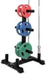 Serenelife 6-PEGS Olympic Weight Plate Rack & 4 Barbells 800 Pounds Capacity. Fixed Price $99.95.