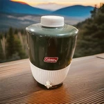 Vintage Coleman 42 Oz Green Insulated Water Bottle Jug Spout Usa Made Handle. Fixed Price $62.00.