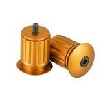 Autohaux Pair Aluminum Alloy 17.5-22MM Handlebar End Plugs For Gold Tone. Fixed Price $13.99.