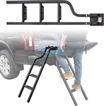 Universal 42" Dual-side Rotatable Pickup Truck Tailgate Ladder, Black. Fixed Price $158.98.