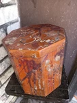 Dybbuk Box / Reliquary. Antique Wood Burned Waxed "life Saver". Possibly Haunted. Fixed Price $51.00.