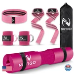 Nuviqo 9 Pcs Gym Accessories Set: Barbell Pad, Ankle/lifting Straps, Hip Band,. Fixed Price $39.71.