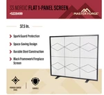 2 Master Forge 37.5" Black Powder Coated Steel 1 Panel Diamond Fireplace Screens. Fixed Price $99.95.