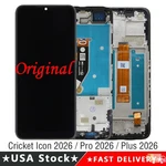 Oem Lcd Display Touch Screen Digitizer Frame For Cricket Icon / Pro Plus 2026. Fixed Price $31.99.