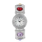 Strada Bracelet Watch; Multi-color Austrian Crystal White Silver-tone Band New. Fixed Price $19.99.