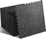 24 Pcs Interlocking Rubber Top Gym Mats - 96 Sq Ft Home Workout Flooring. Fixed Price $333.99.