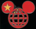 China Mickey Head Icon Flag Lattice Disney Pin 116980. Fixed Price $24.95.