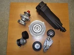Bmw E39 Water Pump Fan Clutch Coolant Tank Tensioner And Pulley Kit New. Fixed Price $179.99.