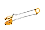 Dual Plate Lifting Clamps With Chain Sling Orange Steel Rigging Hoist Tool. Fixed Price $59.99.