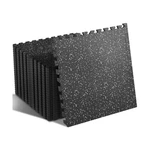 Superjare 0.4'' Thick 24 Pcs 96 Sq Ft Rubber Top Exercise Equipment Mats, Hig.... Fixed Price $201.59.