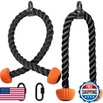 Seleware Triceps Rope With Non-slip Soft Rubber Ends Home Gym Cable Attachment. Fixed Price $52.40.