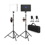2 Pack Led Video Light Kit, 4000MAH Rechargeable Lithium Battery, Panel.... Fixed Price $152.54.