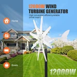 12KW Turbine Generator 8 Blades Charger Controller Windmill Power Dc 24V12V. Fixed Price $197.86.