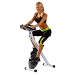 Marcy Foldable Upright Exercise Bike NS-652 Stationary Compact White Bicycle. Fixed Price $159.99.