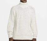 Nike Life Cable Knit Turtleneck Sweater Light Bone FB7770-072 Men's Sz. Fixed Price $60.00.