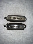 Vintage Schwinn Super Deluxe 1/2" Shaft Bike Large Cap Bow Pedal Set 1950S. Fixed Price $50.00.