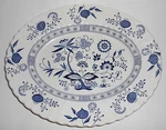 J & G Meakin China Blue Nordic 13" Platter Mint. Fixed Price $38.25.
